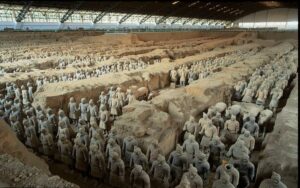 Terracotta Army in the Mausoleum of Qin Shi Huang, the first emperor of China.