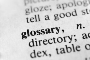 Martial Arts Glossary, definition of the word glossary, book page, martial arts.