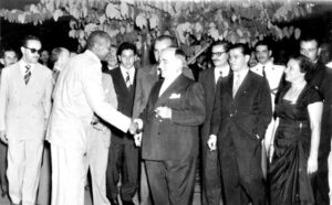 Mestre Bimba with the President of Brazil, Getulio Dorneles Vargas