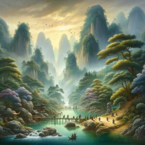 Nature scene inspired by the stories of Zhuangzi